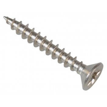 ForgeFix Multi-Purpose Pozi Compatible Screw CSK ST S/Steel 3.5 x 25mm Box 200