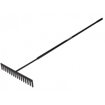 Roughneck Asphalt Rake 16 Flat Teeth - Tubular Steel Shaft Handled