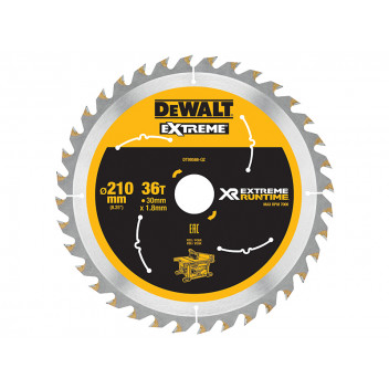 DEWALT FlexVolt XR Table Saw Blade 210 x 30mm x 36T
