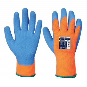 A145 Cold Grip Glove Orange/Blue Medium