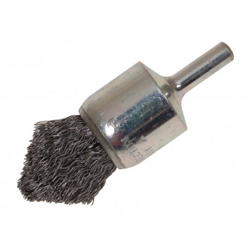 Lessmann Pointed End Brush with Shank 23/68 x 25mm, 0.30 Steel Wire