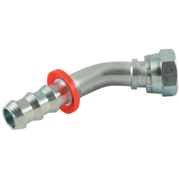 M22 x 1.5 Metric Female Light Series x Hose Tail 45? Elbow