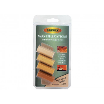 Briwax Wax Filler Sticks Light Wood Shades (Pack 4)