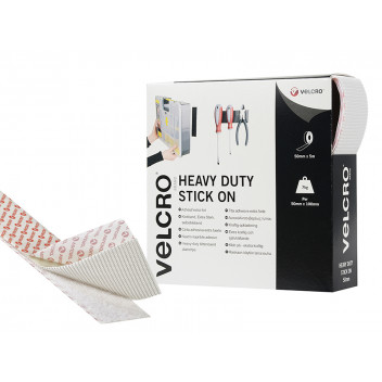 VELCRO Brand VELCRO Brand Heavy-Duty Stick On Tape 50mm x 5m White