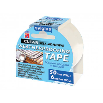 Sylglas Weatherproofing Tape 50mm x 6m Clear