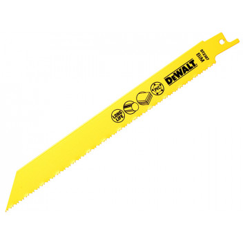 DEWALT Bi Metal Sabre Blade for Plastic & Pipes 203mm Pack of 5