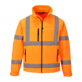 S424 Hi-Vis Classic Softshell Jacket (3L) Orange XL