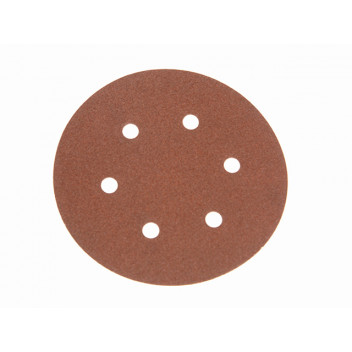 Faithfull Hook & Loop Sanding Disc DID2 Holed 150mm x 80G (Pack 25)