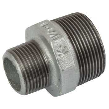 (BS FIG145)RED HEX NIP 1.1/4 X 1 GLV