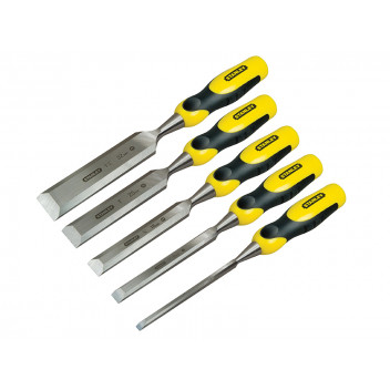 Stanley Tools DYNAGRIP Bevel Edge Chisel with Strike Cap Set, 5 Piece
