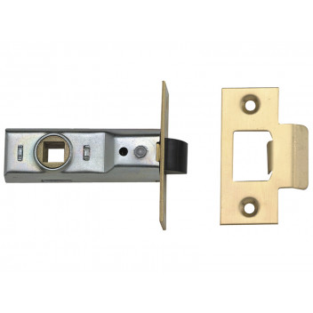 UNION Tubular Mortice Latch 2648 Polished Brass 64mm 2.5in Box