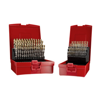 Set 209 (A002 x 91) HSS TiN-Tip Straight Shank Jobber Drill, Plastic Case (A095)