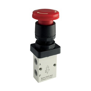 1/8\" 3/2 Normally Closed Palm Button LATCH Valve