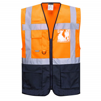 C476 Warsaw Executive Vest Orange/Navy XL