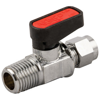 3/8\"BSPT x 10mm OD BSPT Brass Ball Valve Gas Mini