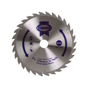 Faithfull TCT Circular Saw Blade 230 x 30mm x 30T POS