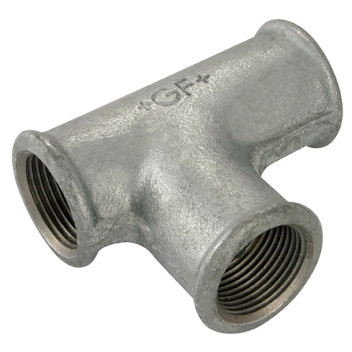 2.1/2\"X1.1/4BSPP PITCHER TEE GALVANISED GF131G