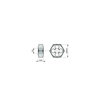 M27 x 3.00mm HSS Metric Coarse Hexagon Dienut (F302) OAL 26.99mm