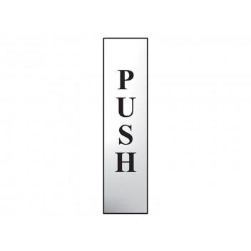 Scan Push Vertical - Polished Chrome Effect 50 x 200mm