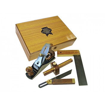 Faithfull Plane & Woodworking Set of 4 in Wooden Box