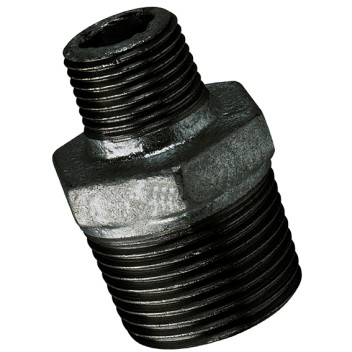 1.1/4\"X1/2\" BSPT MALE HEX NIPPLE BLACK