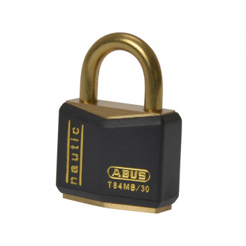 ABUS Mechanical T84MB/30mm Black Rustproof Padlock Carded