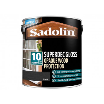 Sadolin Superdec Opaque Wood Protection Black Gloss 2.5 litre