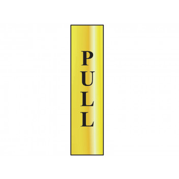 Scan Pull Vertical - Polished Brass Effect 50 x 200mm