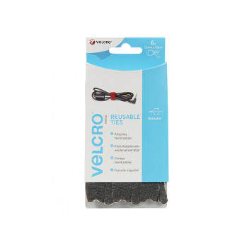 VELCRO Brand VELCRO Brand ONE-WRAP Reusable Ties (6) 12mm x 20cm Black
