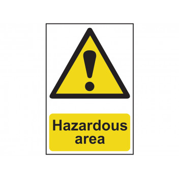 Scan Hazardous Area - PVC 400 x 600mm