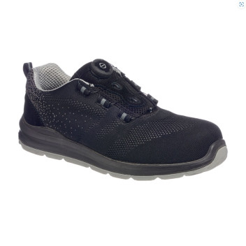 FT08 Compositelite Wire Lace Safety Trainer Knit S1P Black/Grey Size 7