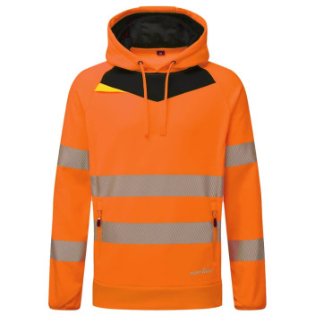 DX483 - DX4 Hi-Vis Overhead Hoodie Orange/Black - L