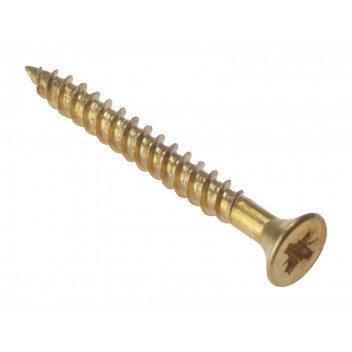 General Purpose Pozi Compatible Screw CSK TT Electro Brass 1.1/2in x 8 Box 200