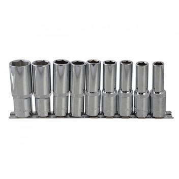BlueSpot Tools Deep Socket Set of 9 Metric 1/2in Square Drive