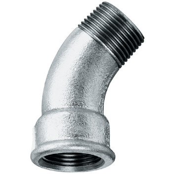 3/4\" BSP/T MALE/FEM 45? BEND GALVANISED GF40G