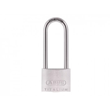 ABUS Mechanical 64TI/40mm TITALIUM Padlock 63mm Long Shackle Carded