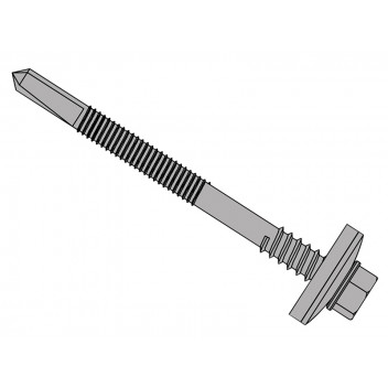 TechFast Composite Panels to Steel Hex Screw No.5 Tip 5.5 x 130mm Box 100