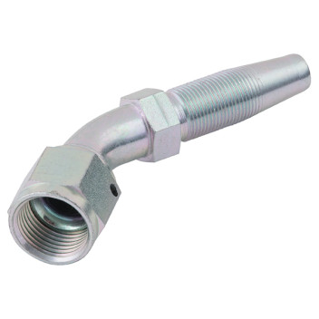 1.1/16\" SAE/JIC Female x 16mm Hose ID Reusable 45? Elbow