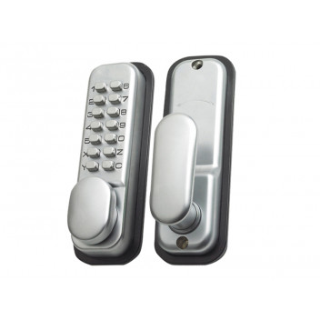 Yale Locks P-DL02-SC Push Button Door Lock Chrome Finish Hold Open Function