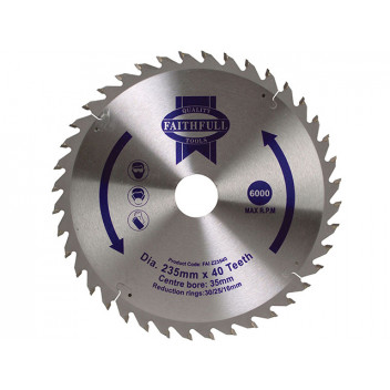 Faithfull TCT Circular Saw Blade 235 x 35mm x 40T POS