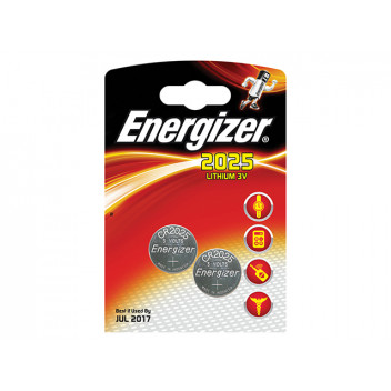 Energizer CR2025 Coin Lithium Battery (Pack 2)