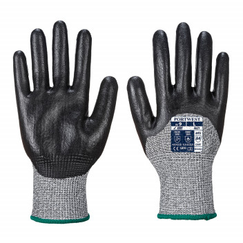 A621 Cut 3/4 Nitrile Foam Glove Black XL