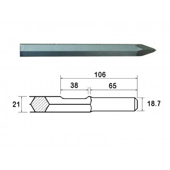 Faithfull Kango Shank Point 450mm (914113)