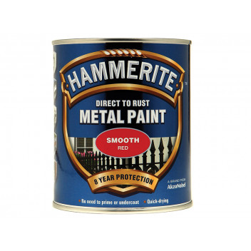 Hammerite Direct to Rust Smooth Finish Metal Paint Red 750ml