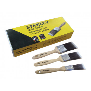 Stanley Tools MAXFINISH Advanced Synthetic Paint Brush Set of 3 25 38 & 50mm