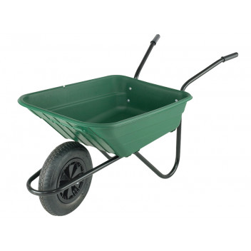 Walsall Boxed 90L Green Polypropylene Wheelbarrow