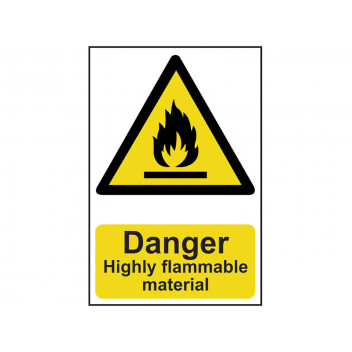 Scan Danger Highly Flammable Material - PVC 200 x 300mm