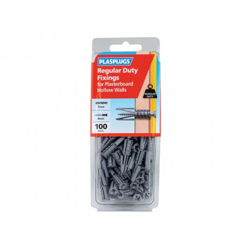 Plasplugs Regular-Duty Fixings Pack of 100