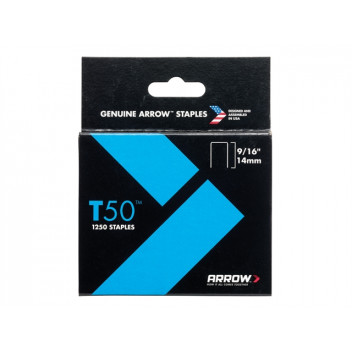 Arrow T50 Staples 14mm (9/16in) Box 1250