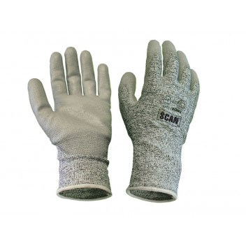 Scan Grey PU Coated Cut 5 Gloves - XL (Size 10)